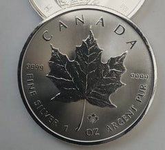 1oz Silver Canadian Maple 2014