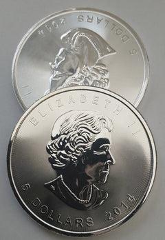 1oz Silver Canadian Maple 2014