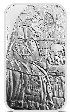 1oz Royal Mint Silver Star Wars DARK SIDE Bar