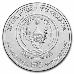 2021 Rwanda 1oz Silver Okapi Coin