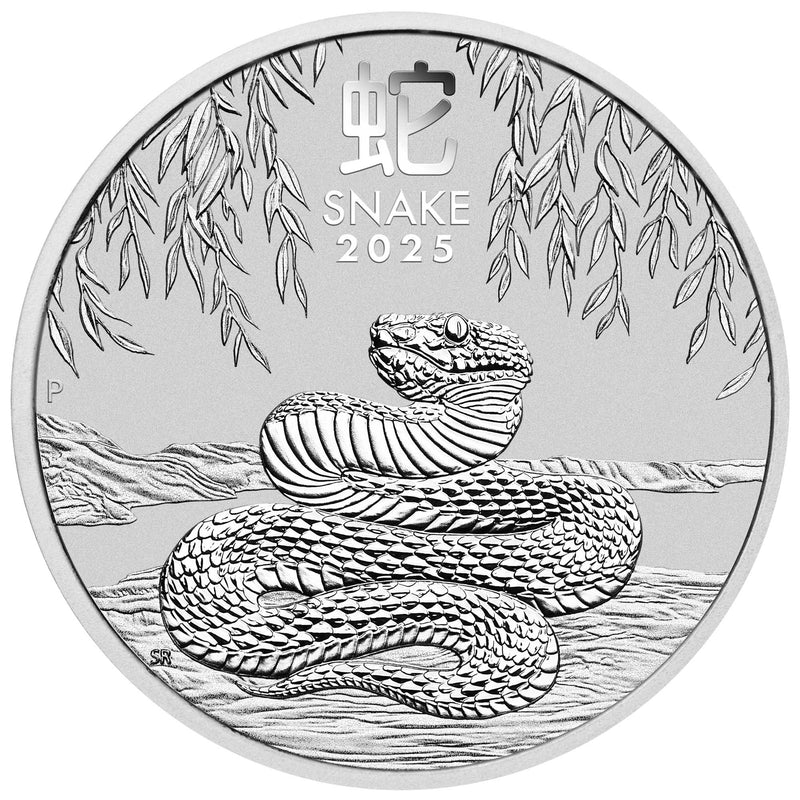 Australian Lunar Series III 2025 Year of the Snake 1oz Silver Bullion Coin